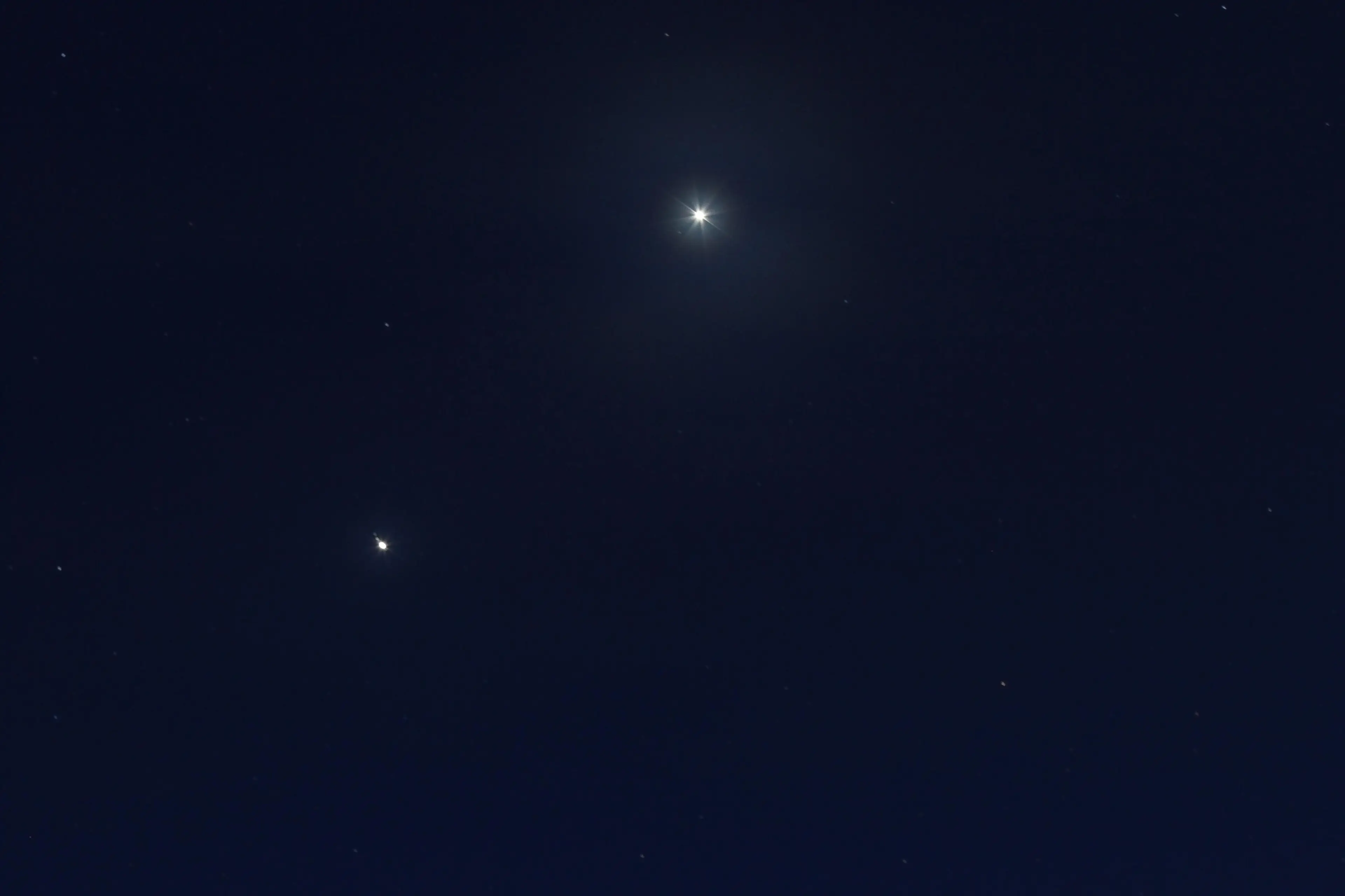 Venus and Jupiter should be visible with the naked eye.