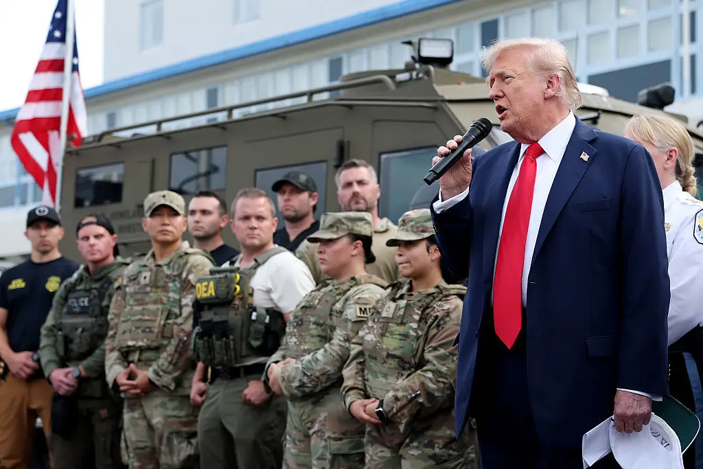 President Trump has been talking about sending the National Guard to Chicago and New York next (Anna Moneymaker / Staff / Getty)