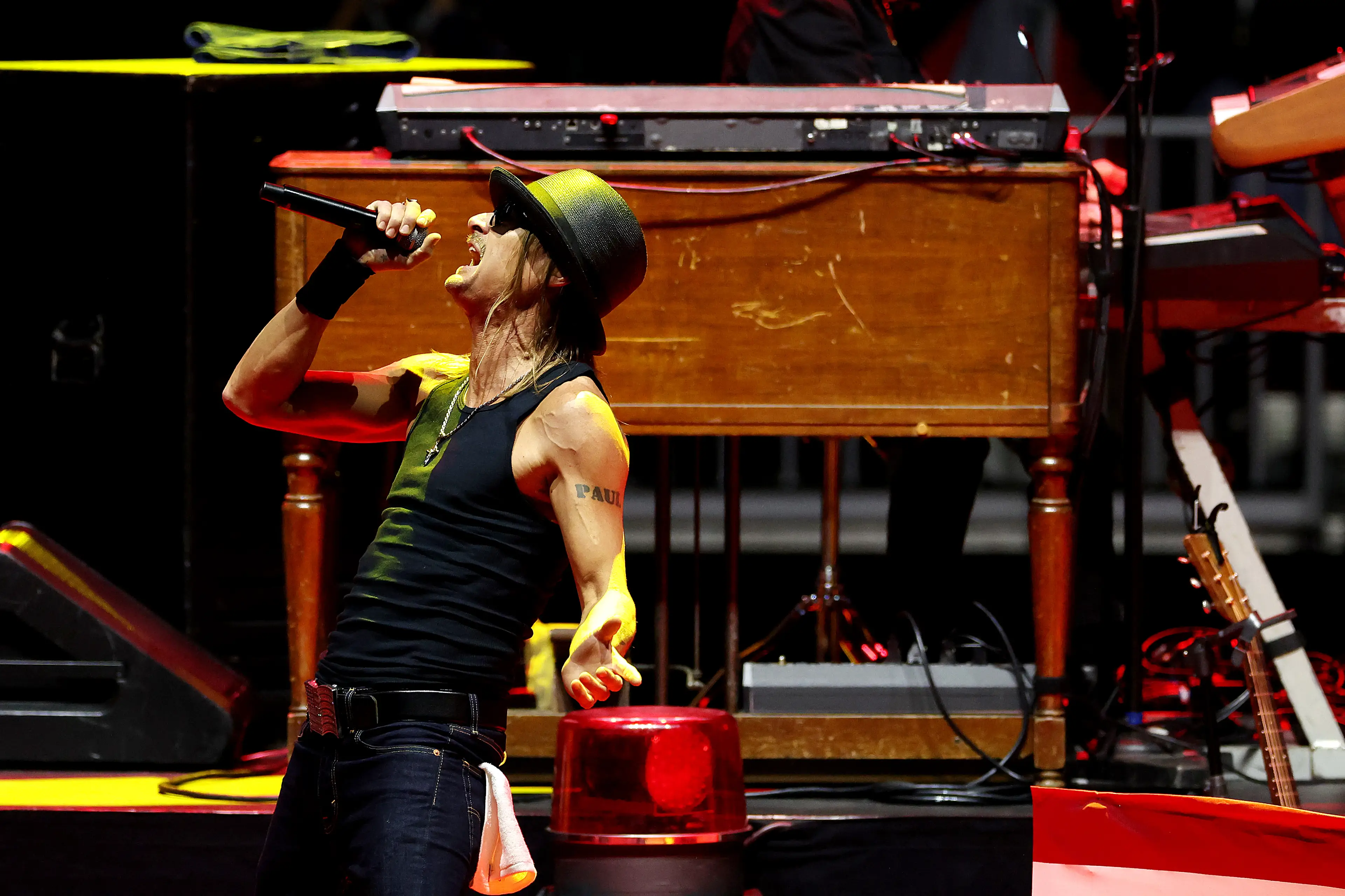 People online took aim at Kid Rock for his reaction (Scott Olson/Getty Images)