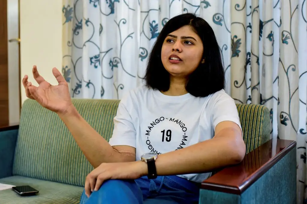 Shreya Siddanagowder spoke to the MOHON Foundation, an Indian charity, about the incredible changes her hands have gone through. (SANKET WANKHADE/AFP via Getty Images)