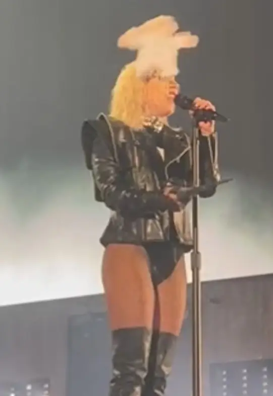 Lady Gaga was clocked in the head with a teddy bear during her Toronto concert.