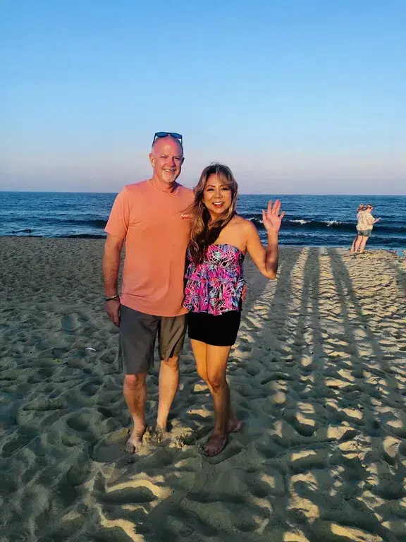 The couple had been visiting the beach together when a storm suddenly overcame them. (Oliverie Funeral Home)