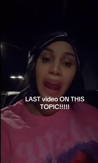 Cardi dropped her third and final video on the matter (iamcardib/TikTok)