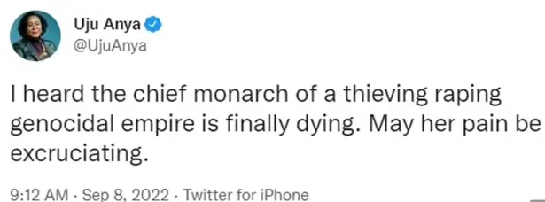 Dr. Anya's tweet was removed from Twitter.