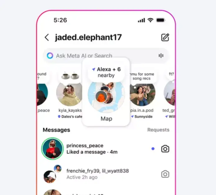 Meta says the Map can be customized to a select number of friends or turned off completely (Meta)