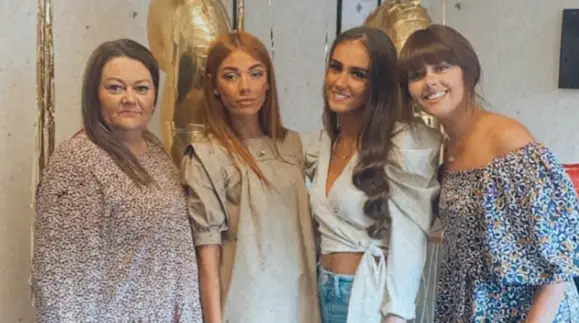 Karen (left) with her family (ITV News)