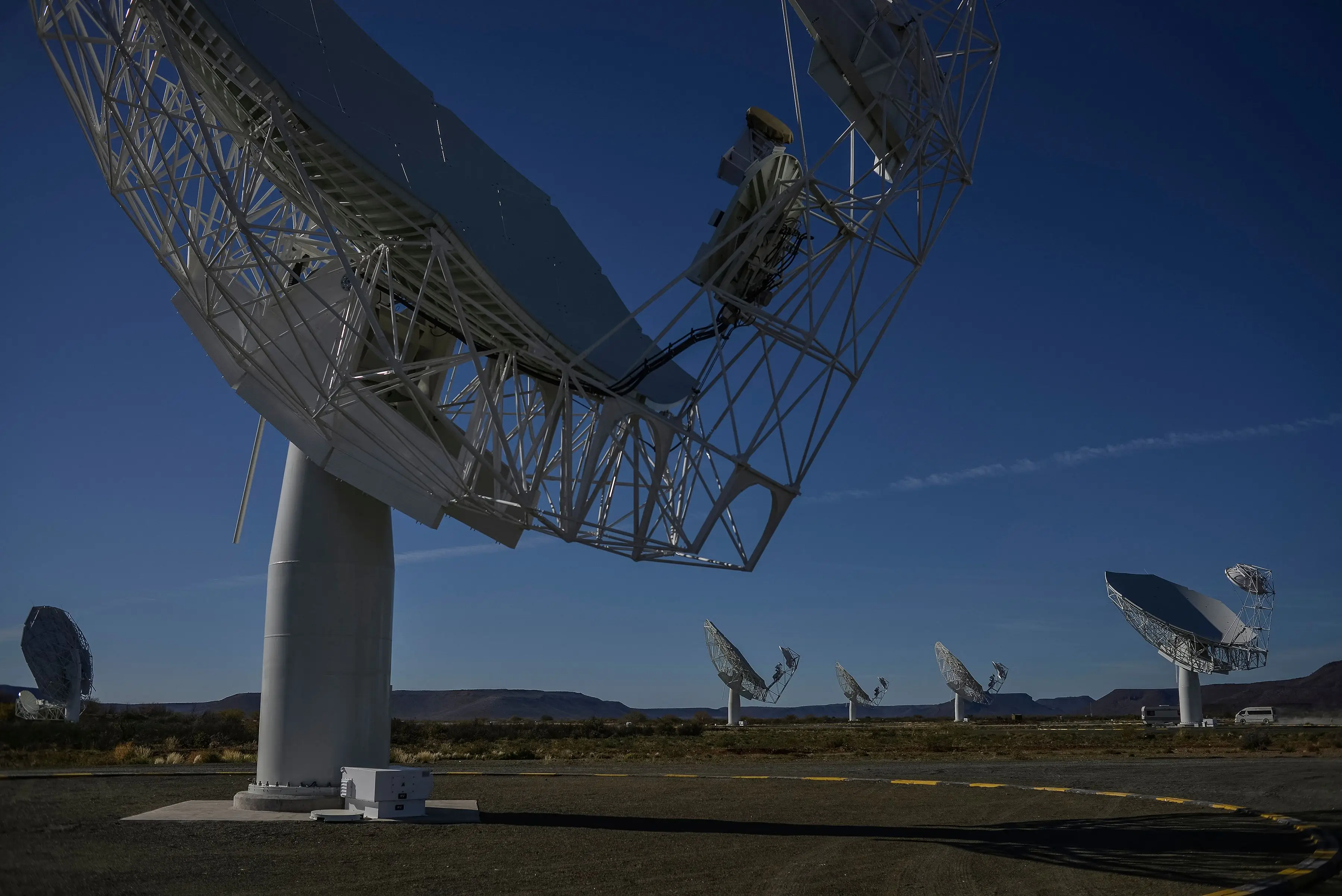 The MeerKAT telescope helped inform the recent discovery (MUJAHID SAFODIEN/AFP via Getty Images) 