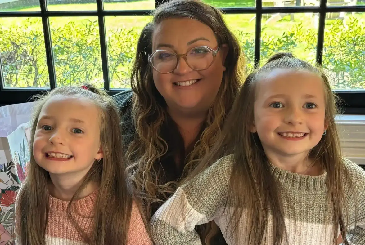 Emily and Kenni Bisson were staying in the house with their mother, Kayleigh (GoFundMe)