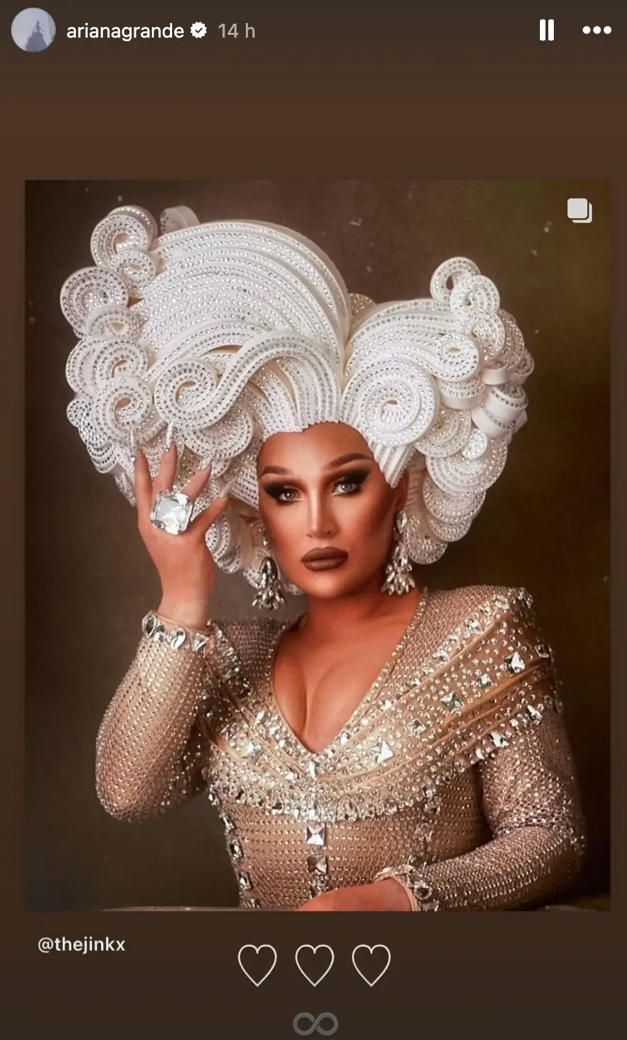 Ariana Grande paid her respects to The Vivienne on her Instagram (Instagram/arianagrande)