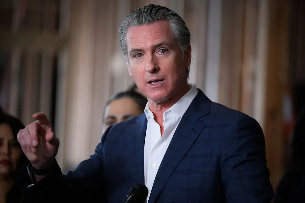 California Governor Gavin Newsom has spoken out about the 'drone threat' (Tayfun Coskun/Anadolu via Getty Images)