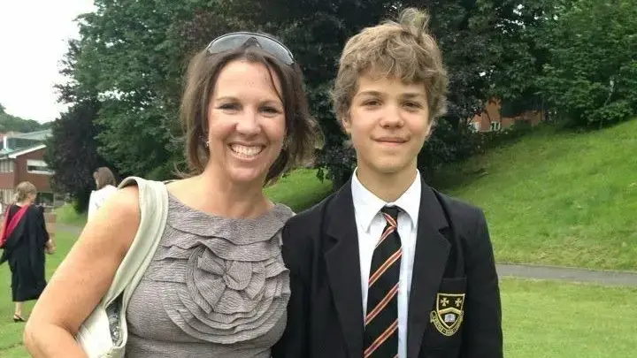 Mum Lorin, pictured here with her son Breck, set up a foundation in his name following his death (Supplied)