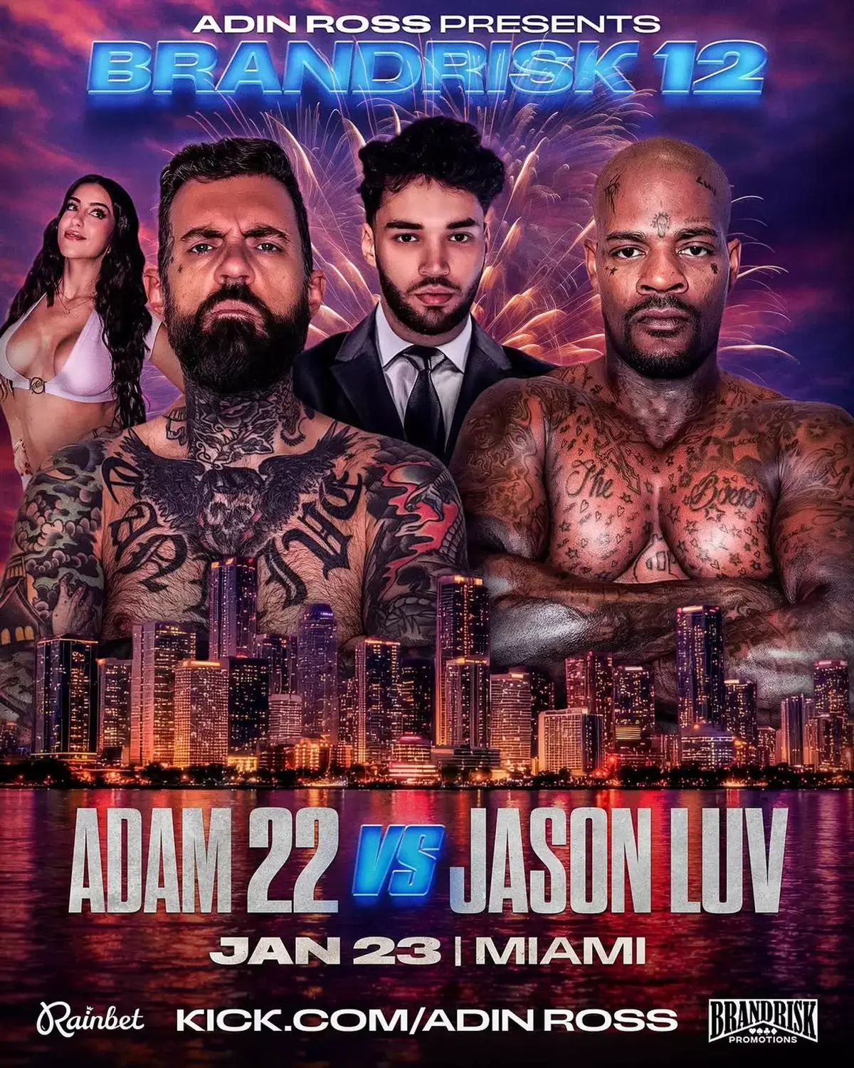 Adam22 will face off against Jason Luv - who slept with the YouTuber's wife on two separate occasions (BrandRisk)