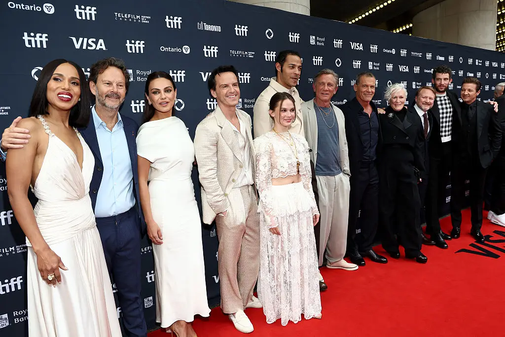 The Wake Up Dead Man cast pictured at the Toronto International Film Festival (Tommaso Boddi/Getty Images for Netflix)