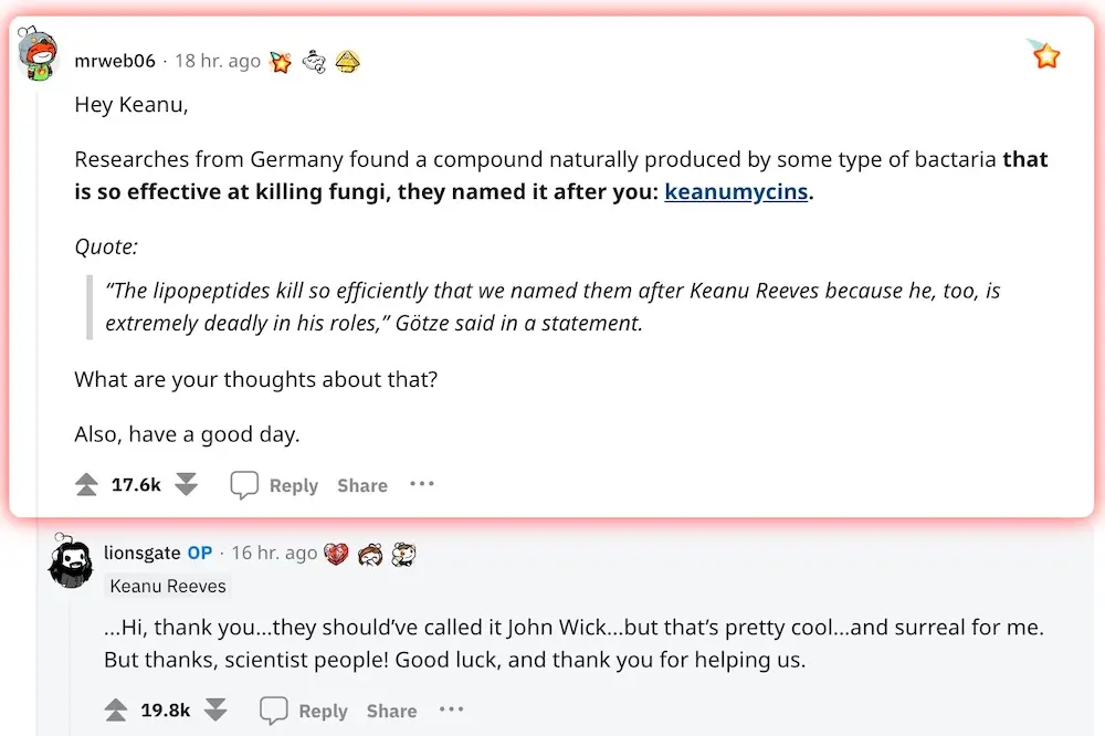 The actor was on hand to answer fans' questions.