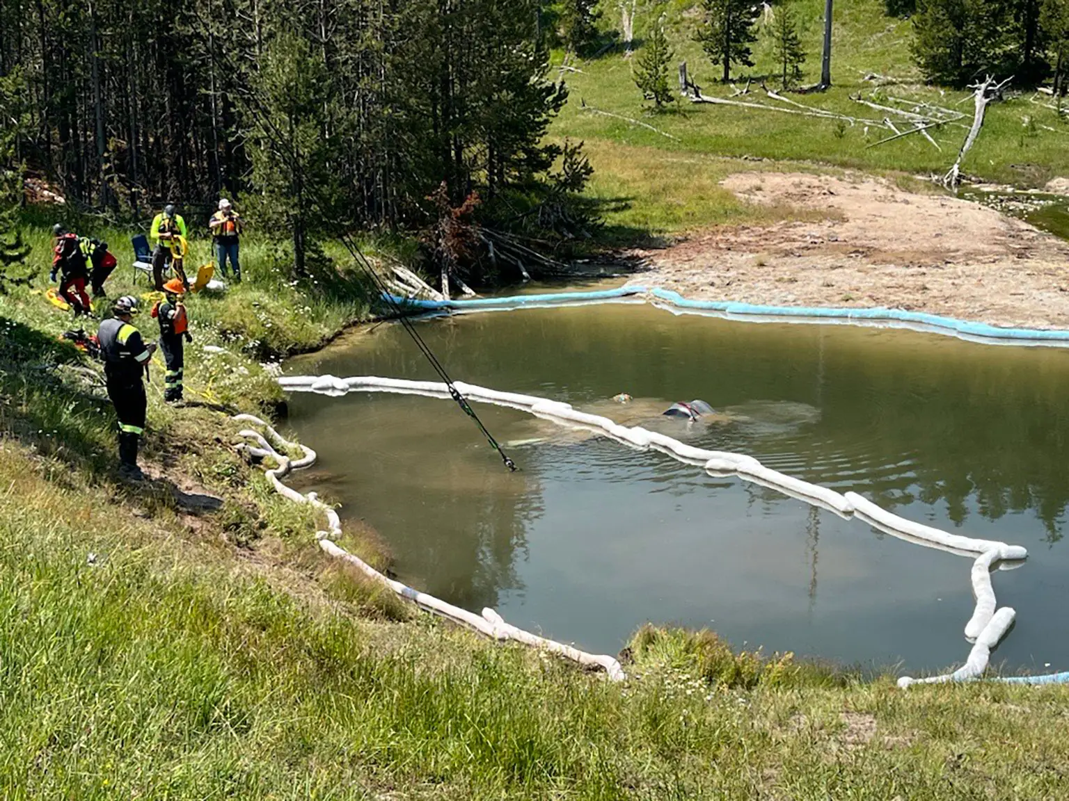 The car was extracted from the water. (National Parks Service)
