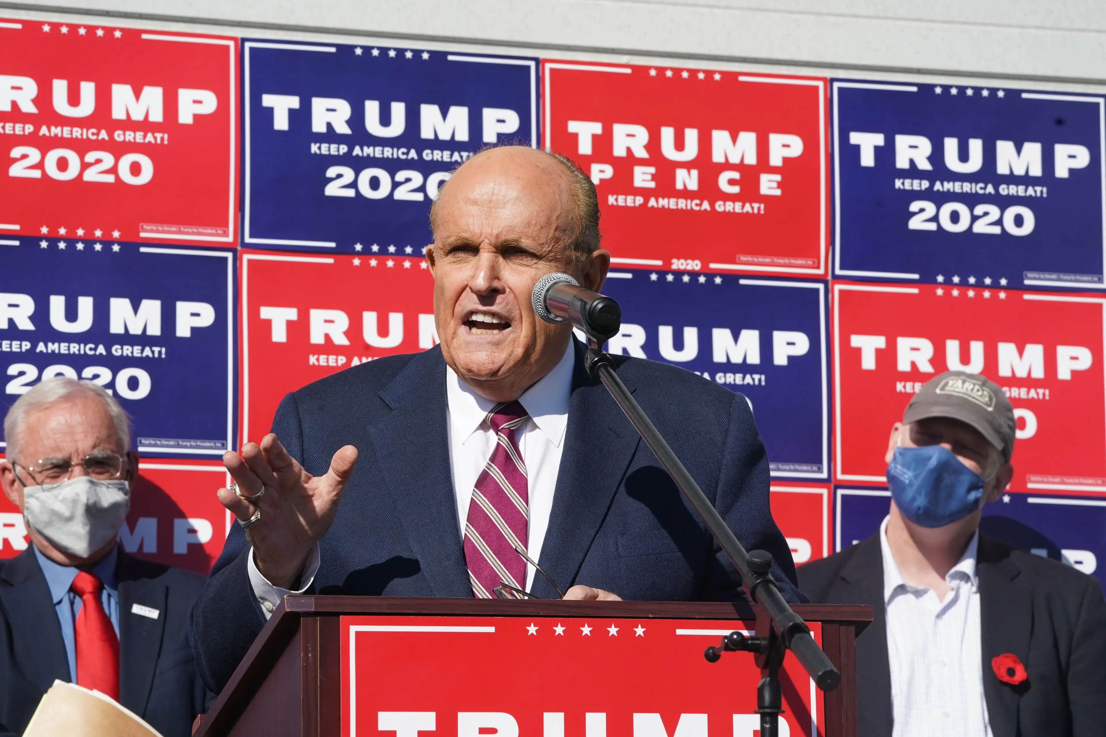 Giuliani was President Trump's legal advisor and spokesperson during his attempt to overturn the 2020 election (BRYAN R. SMITH/AFP via Getty Images)