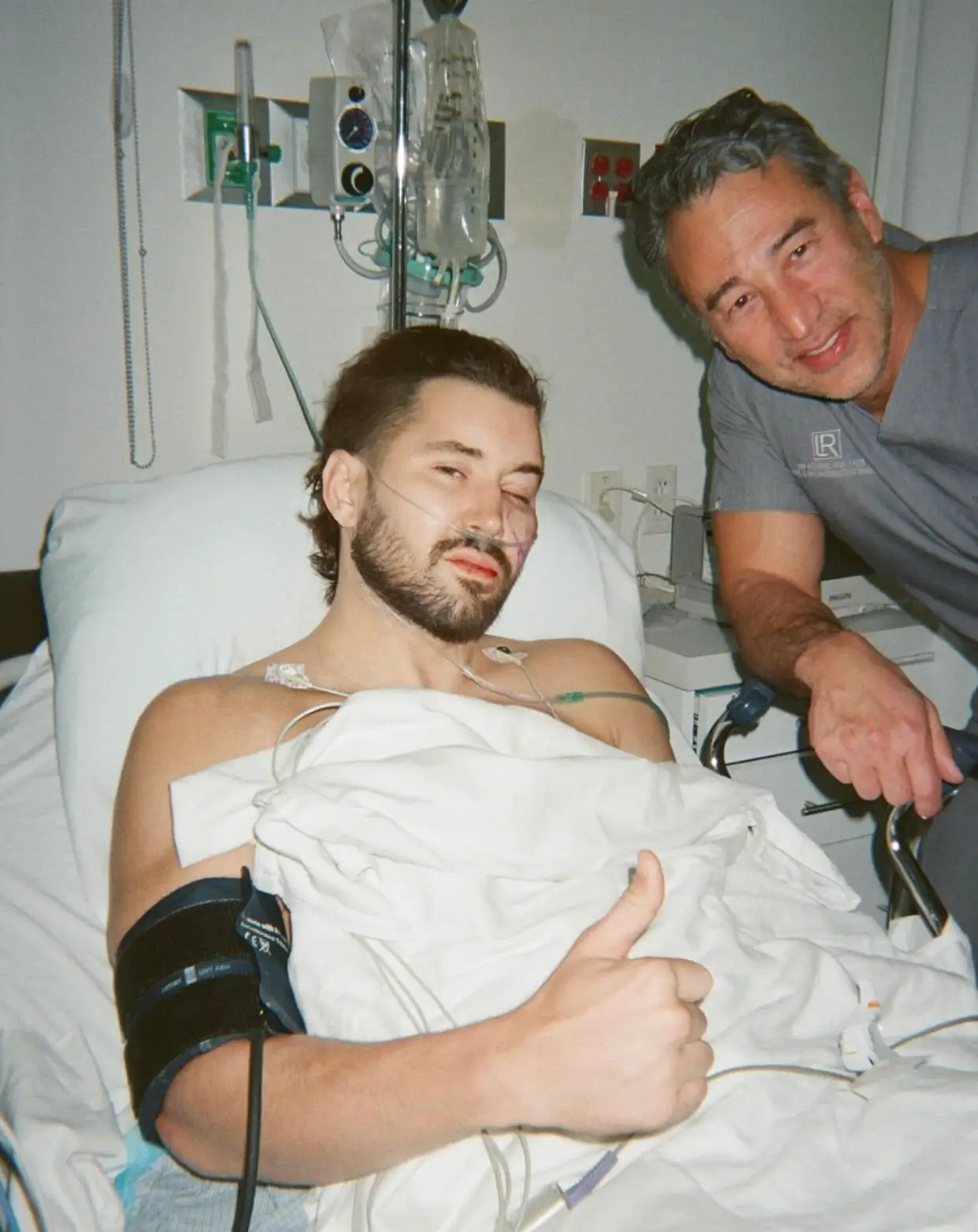 Jeff Wittek has undergone a five-hour surgery to correct his blurred vision, which he sustained as a result of a failed stunt (Instagram/jeff)