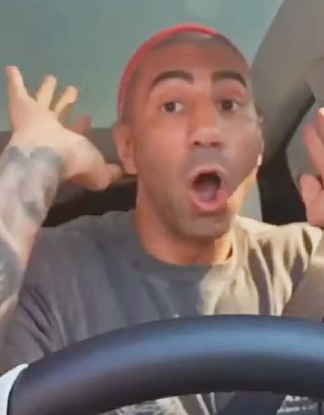 The terrifying moment was captured on camera. (Fousey)