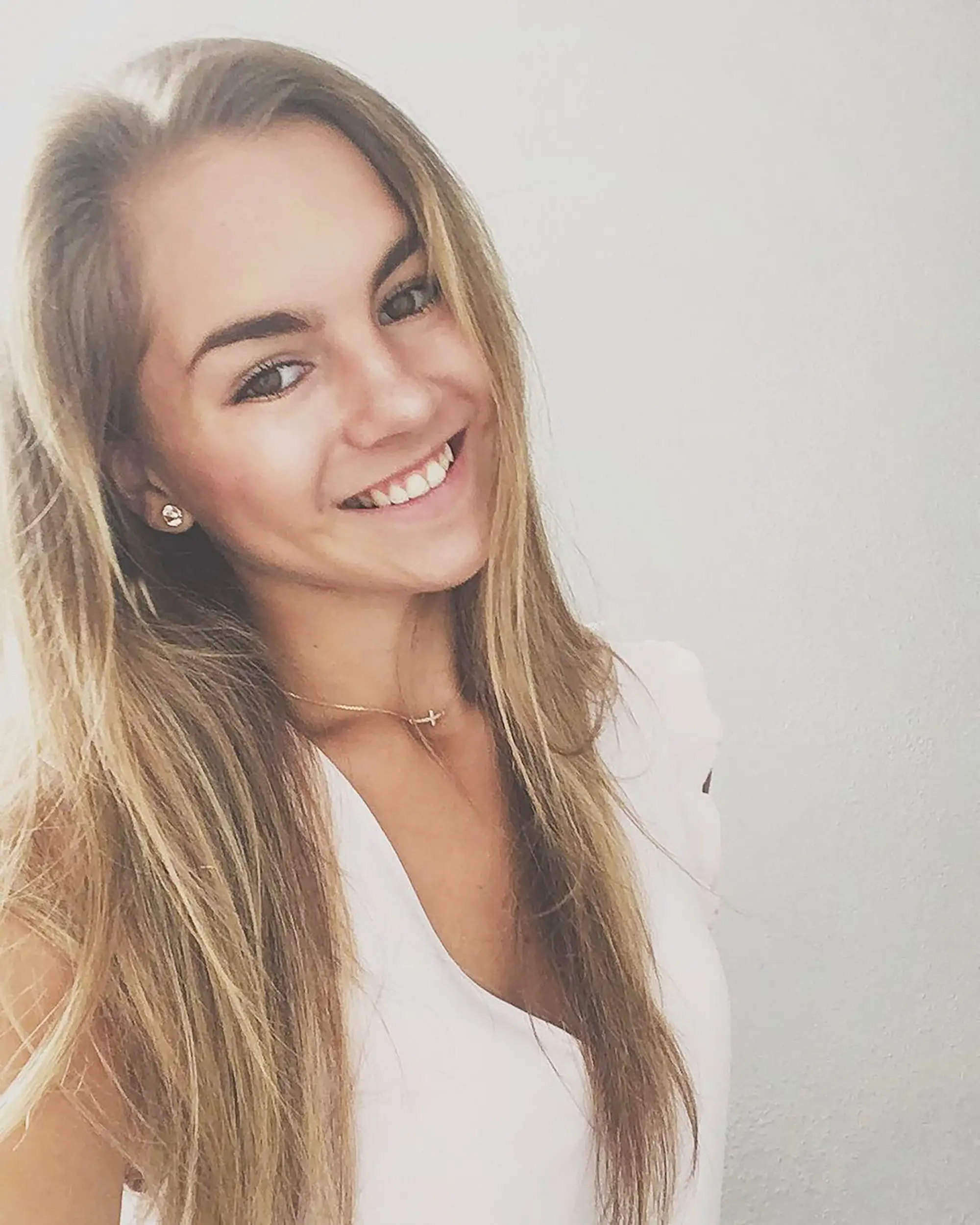 She was taking a selfie at the time of the fall. (Newsflash) 