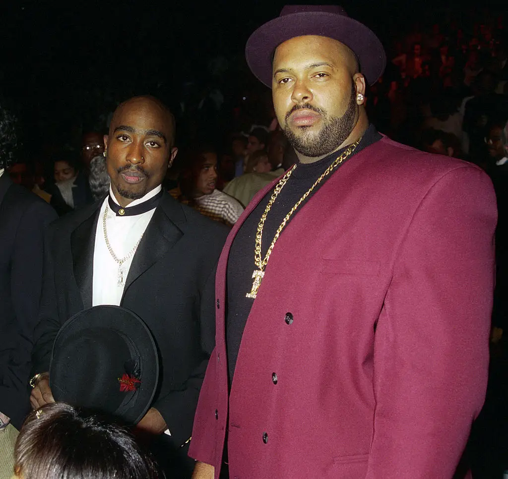 Tupac was signed to Suge Knight's Death Row Records as part of the 'West Coast' hip-hop scene (Jeff Kravitz/FilmMagic)