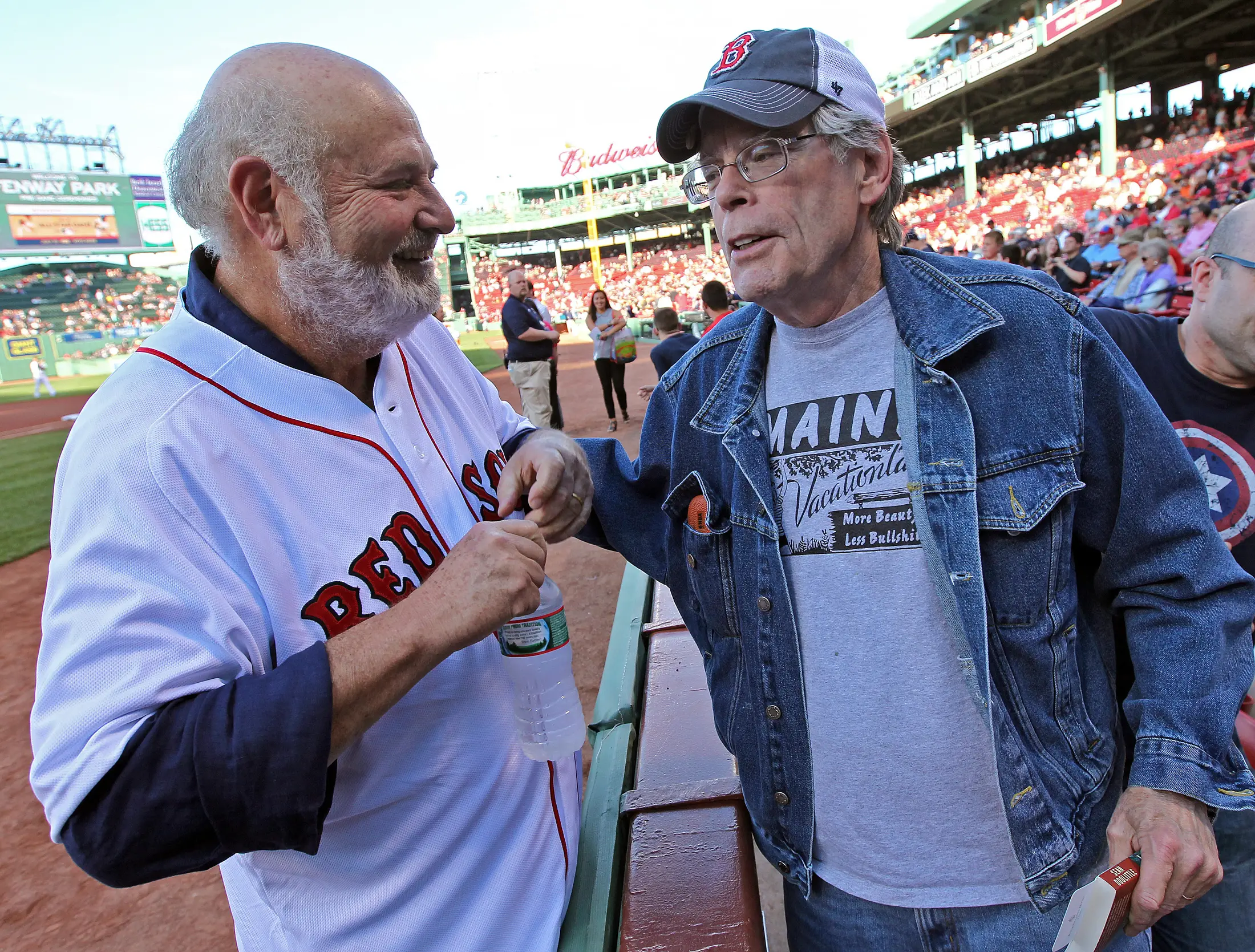 Rob Reiner and Stephen King pictured together in 2014 (Matt Stone/MediaNews Group/Boston Herald via Getty Images)