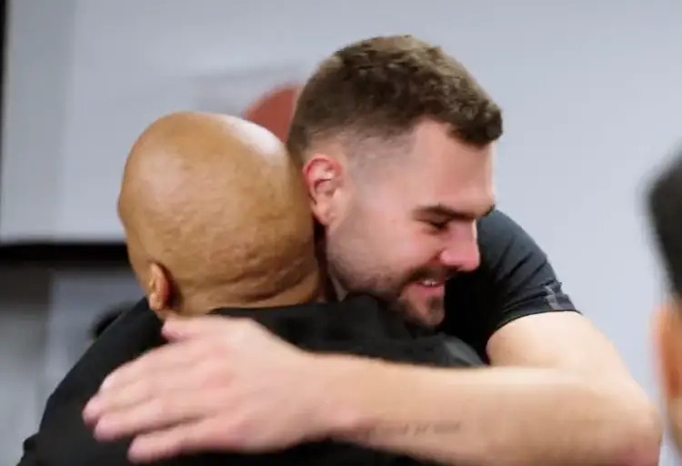 Humphries was embraced by other Melbourne United members after his announcement.
