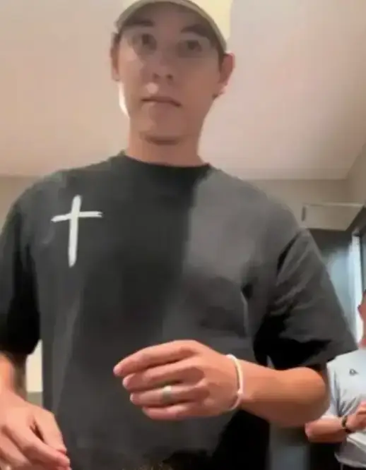 Mr Brodsky shared the video on social media (TikTok/@tylerbrodsky2)