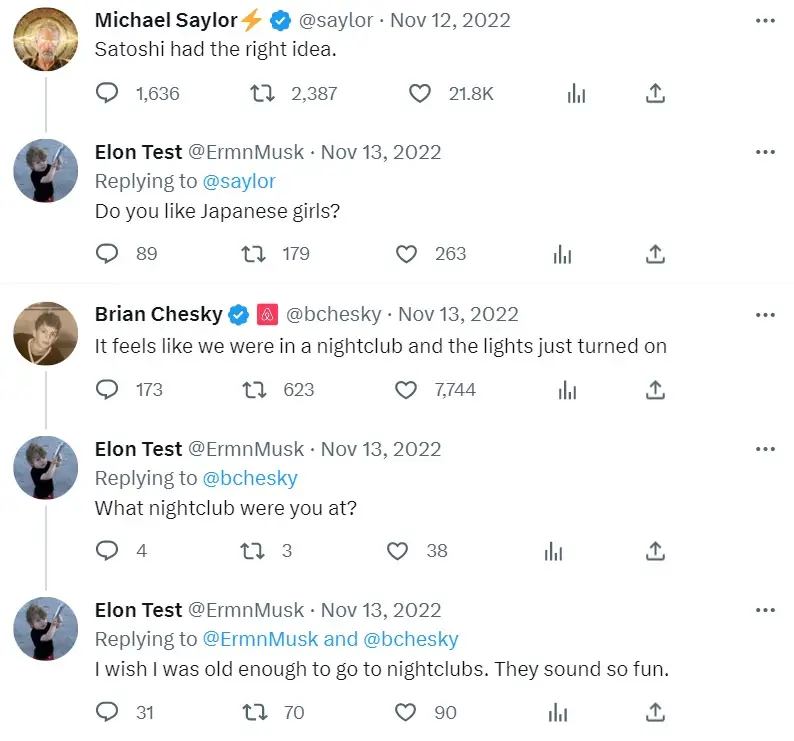 Whoever is running this account has been tweeting out some strange things.