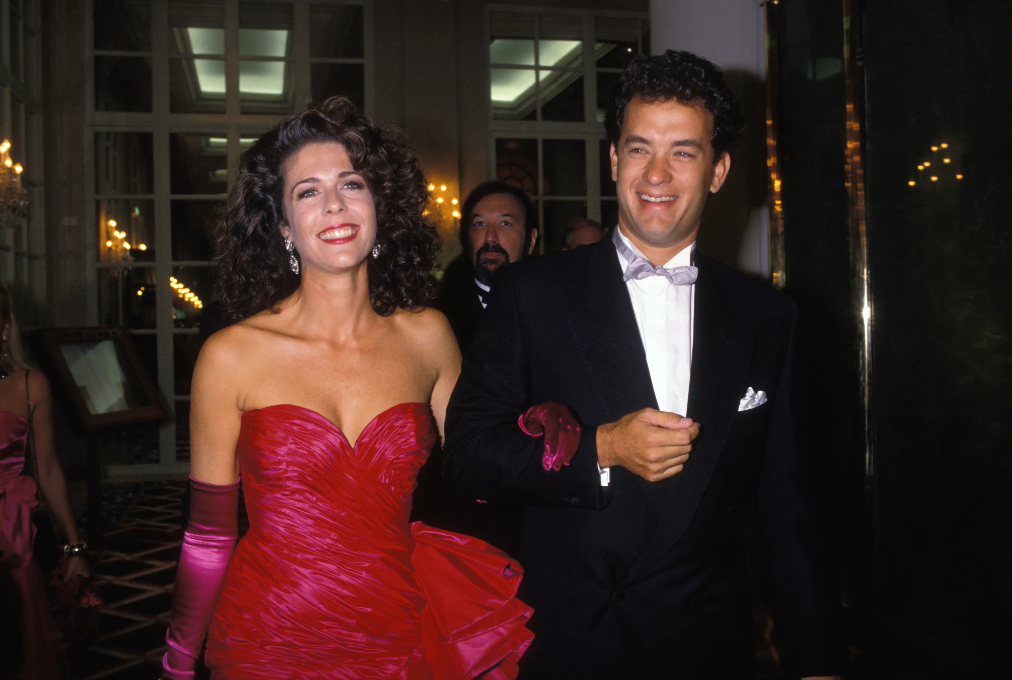 Tom Hanks and Rita Wilson attending a French film festival in 1988, the year of their marriage (GARCIA/Gamma-Rapho via Getty Images)