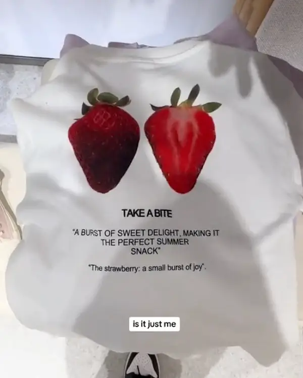 Wilson said people who bought the shirt for their daughters should rethink. (chaos.to.sanity/TikTok)