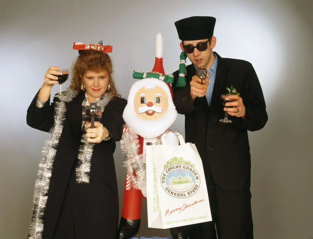 Kirsty MacColl tragically passed away after being mowed down by a speedboat while vacationing in Mexico - pictured alongside The Pogues frontman, Shane MacGowan(Tim Roney/Getty Images)