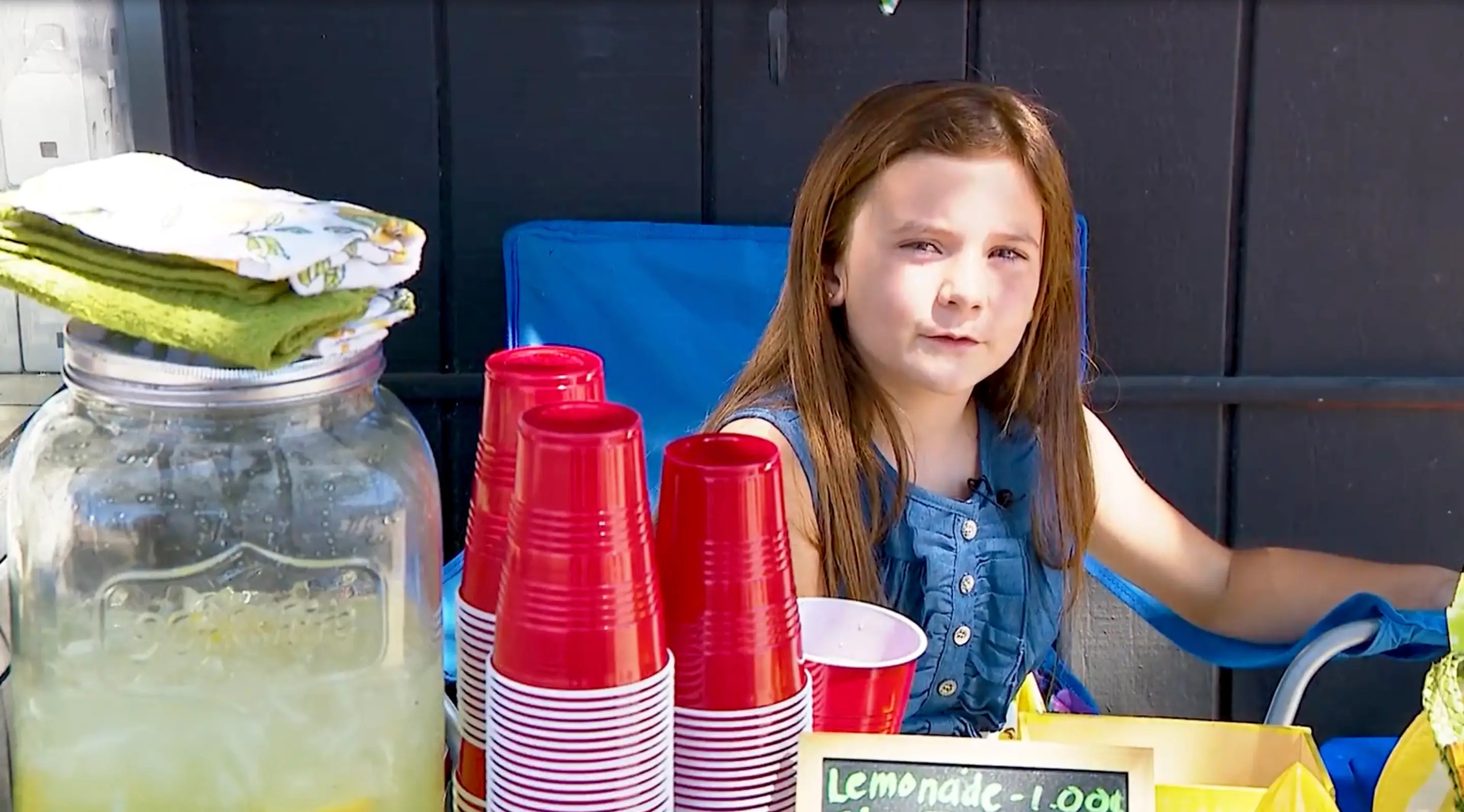 Asa Baker had to cease trading from her makeshift beverage stand.