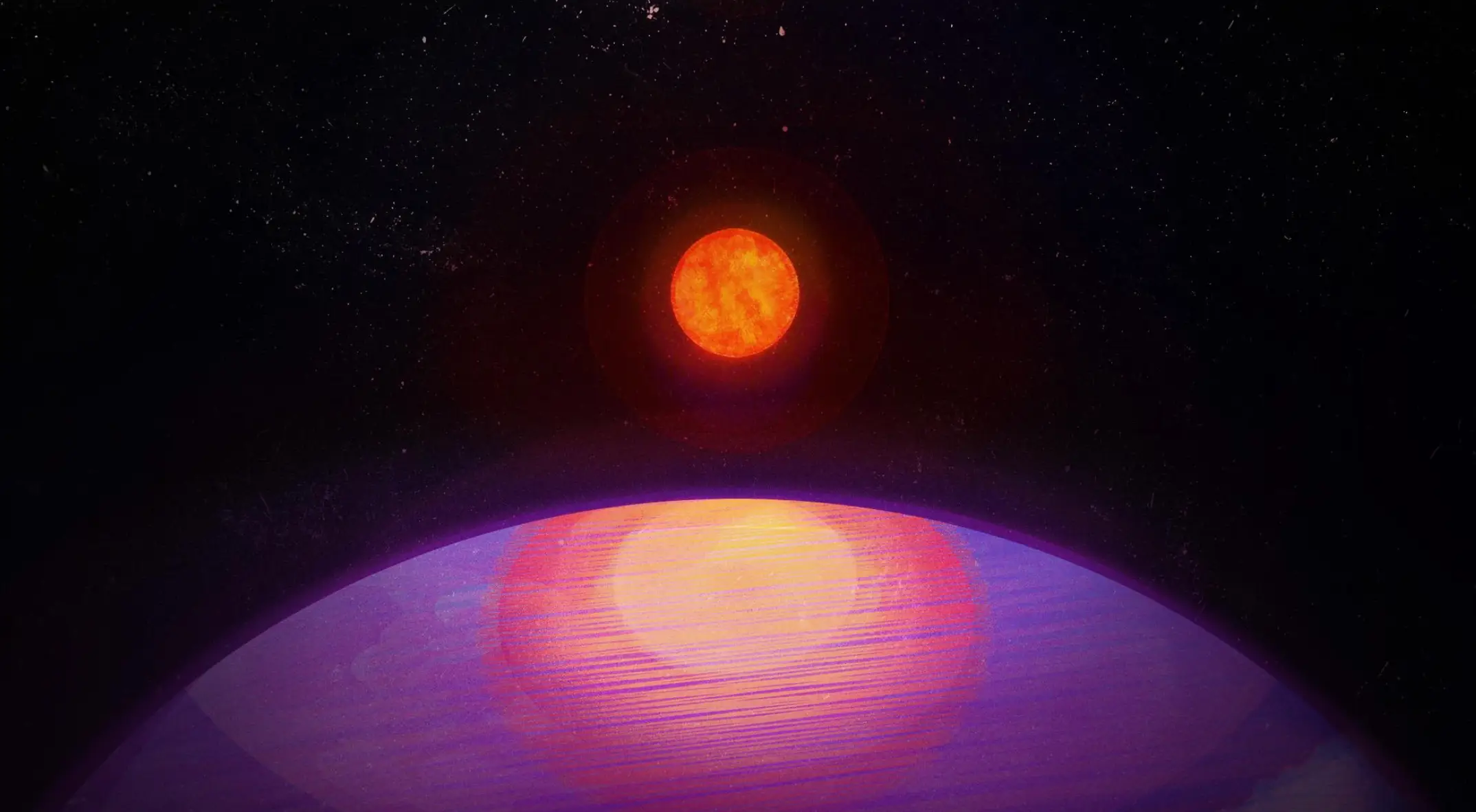 A rendering of the view from LHS 3154b.