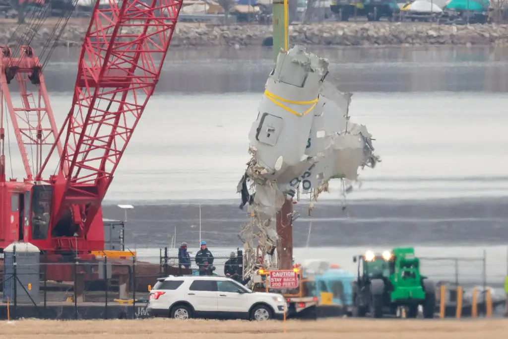 Recovery of the aircraft has been underway since the crash (Kayla Bartkowski/Getty Images)