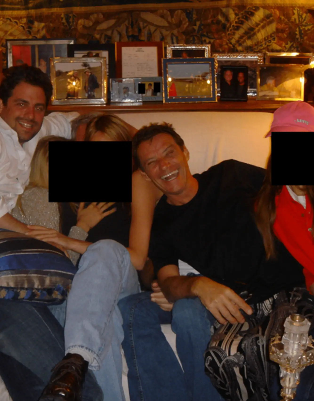 Jean-Luc Brunel, in the black shirt, was a convicted sex offender (Department of Justice)