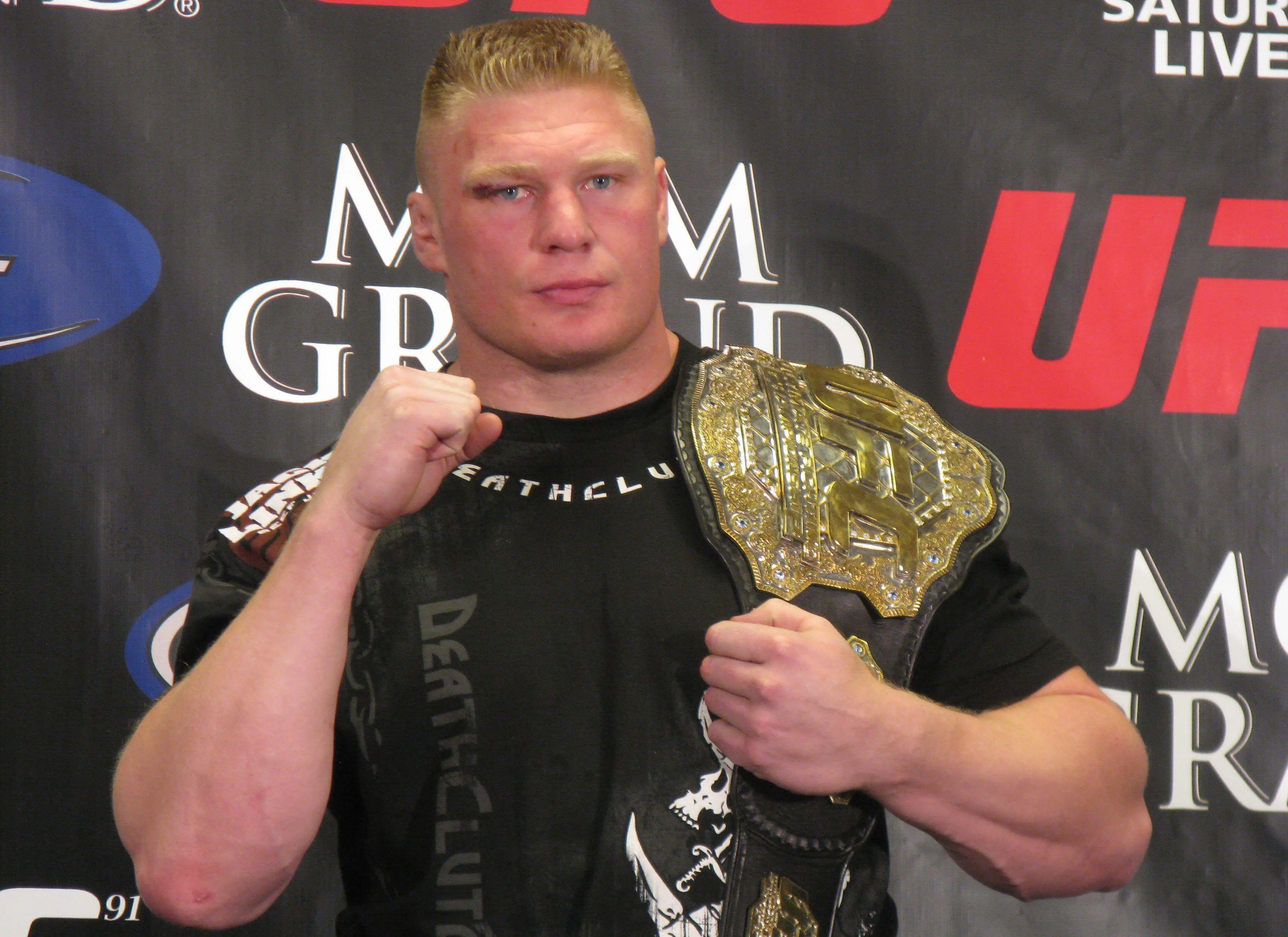 Lesnar was among those on the flight at the time.