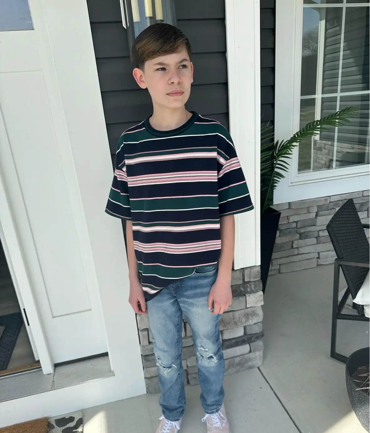 Lowry confirms her 13 year-old-son told her to 'use a condom'.