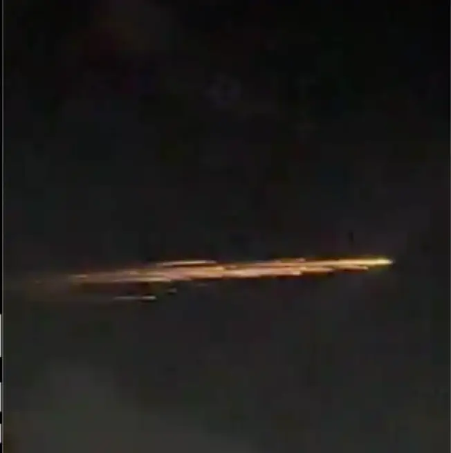 The object was seen moving across the sky.