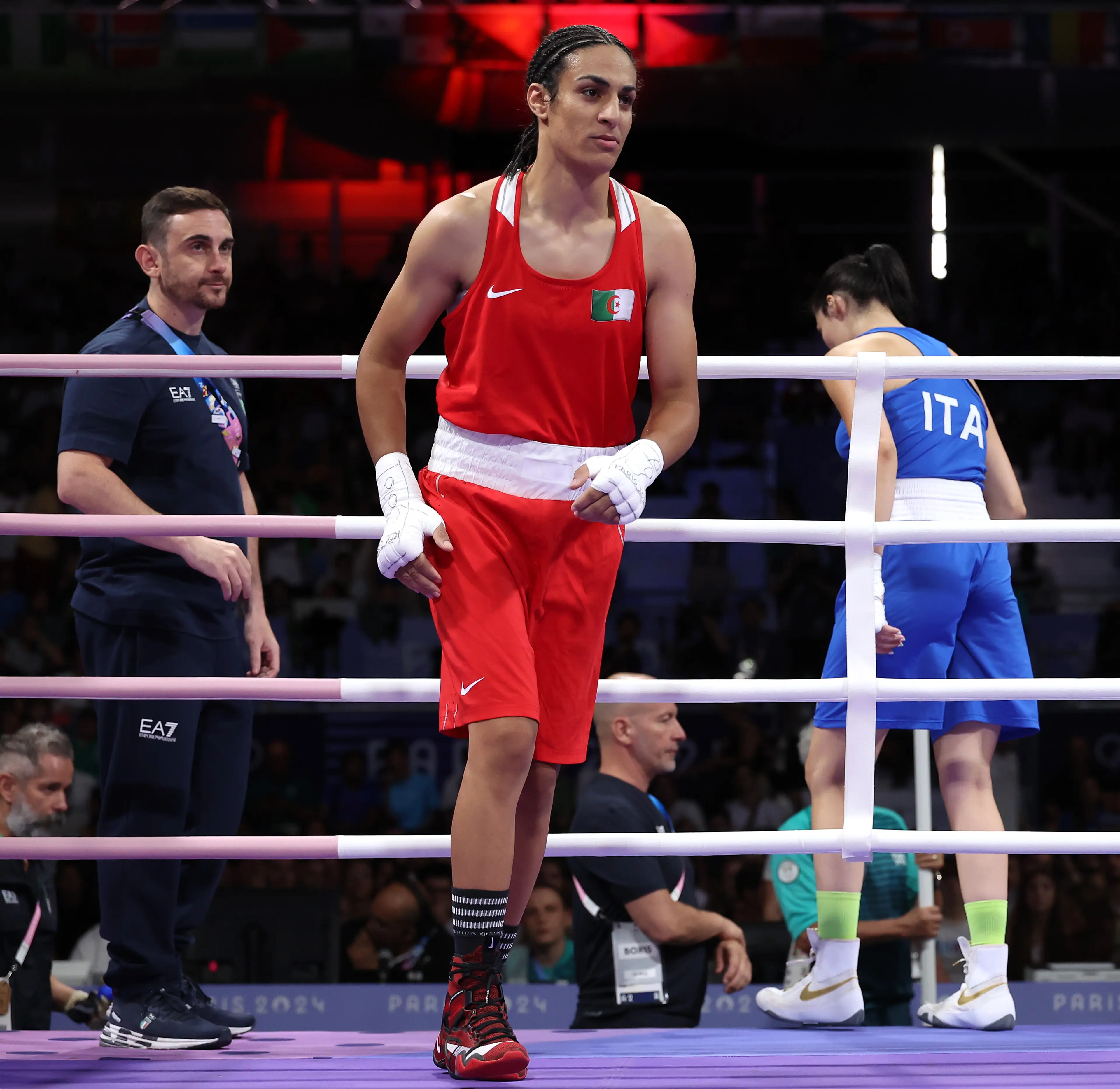 Imane Khelif was disqualified from the 2023 World Boxing Championships. (Richard Pelham/Getty Images)