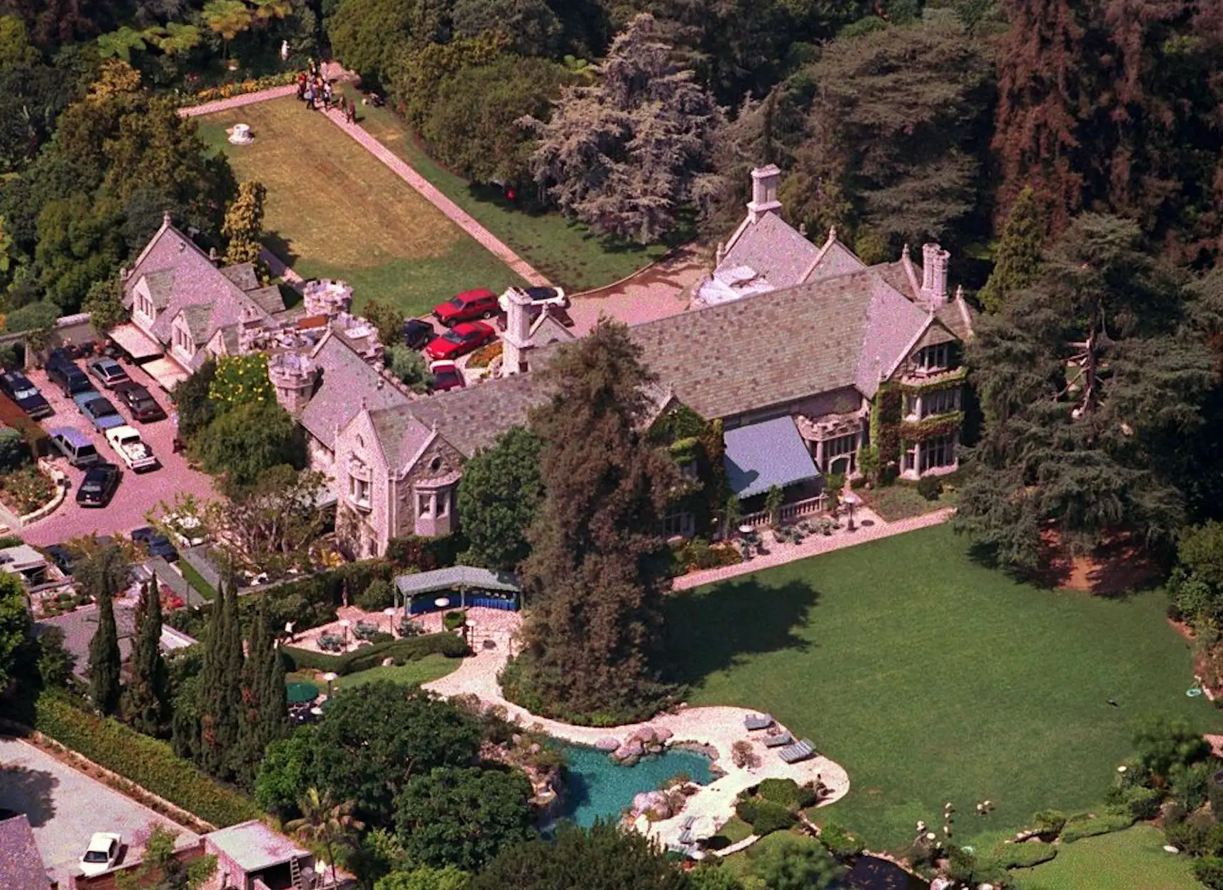 Hefner hosted regular parties at the mansion (James Aylott/Getty Images)