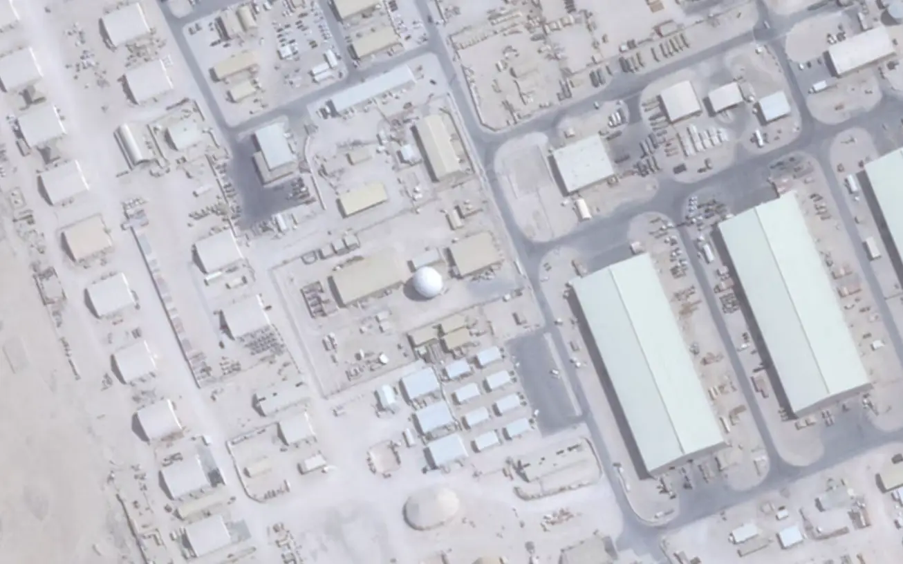 Iran bombed a US air base in Qatar in retaliation to US strikes (Planet Labs PBC)