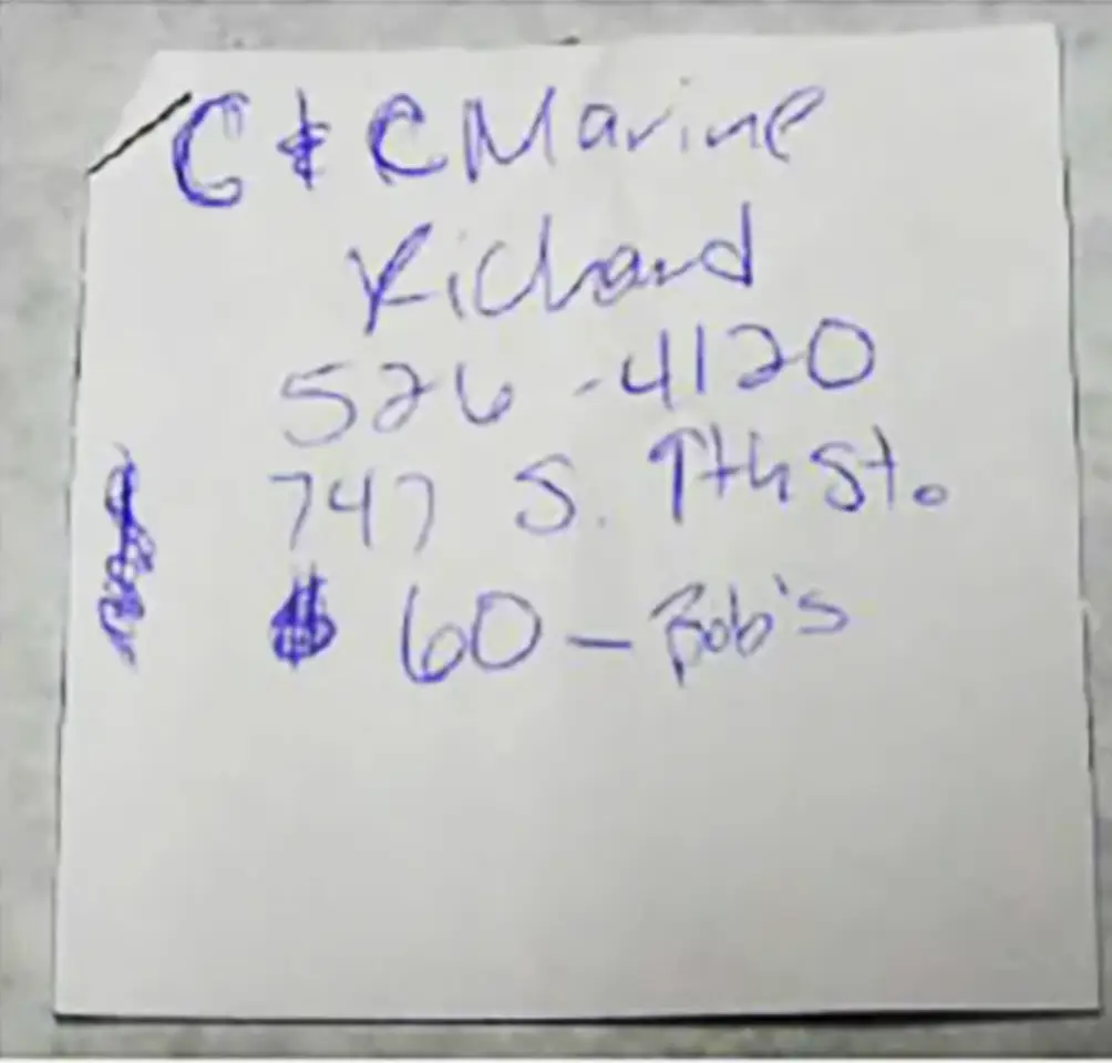 The documentary claims the defense were not aware of the notes until two decades after Peterson's conviction (LA Innocence Project)