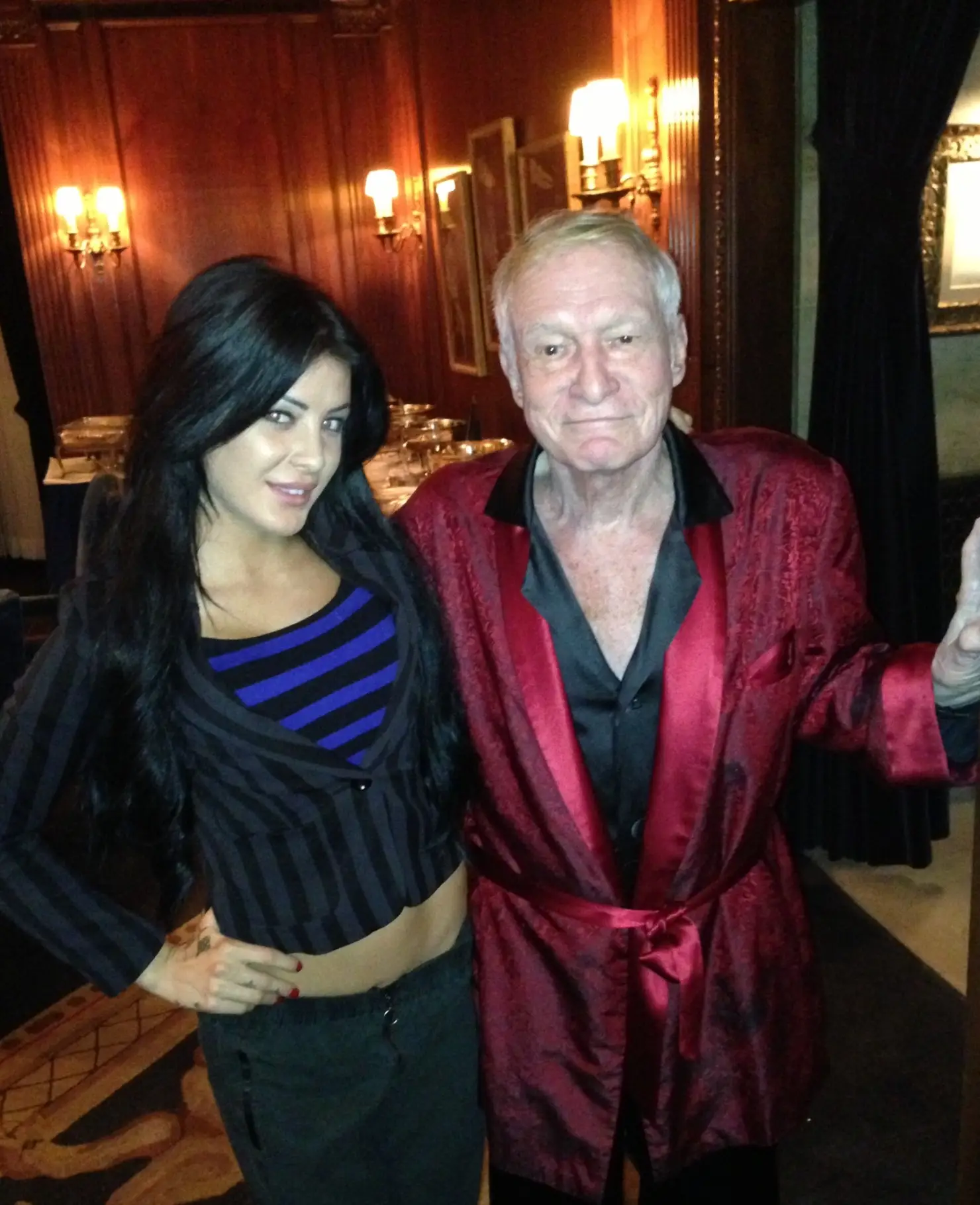 Melissa Howe and Hugh Hefner in 2012.