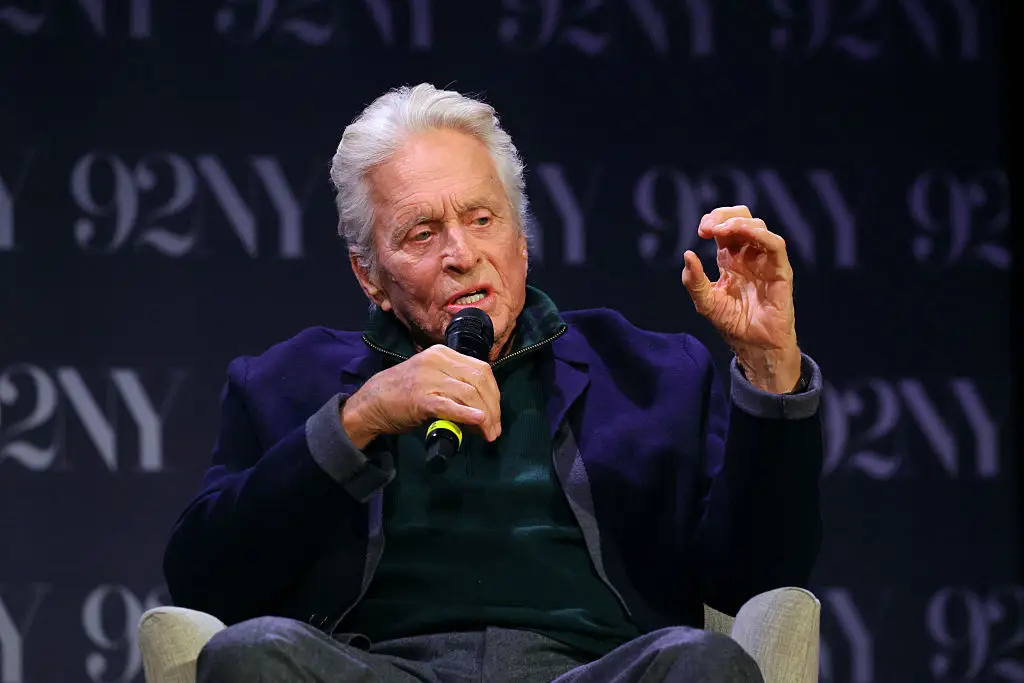 Michael Douglas has defended his career and that of his three children against the modern internet insult 'nepo-baby' (Mike Coppola/Getty Images)