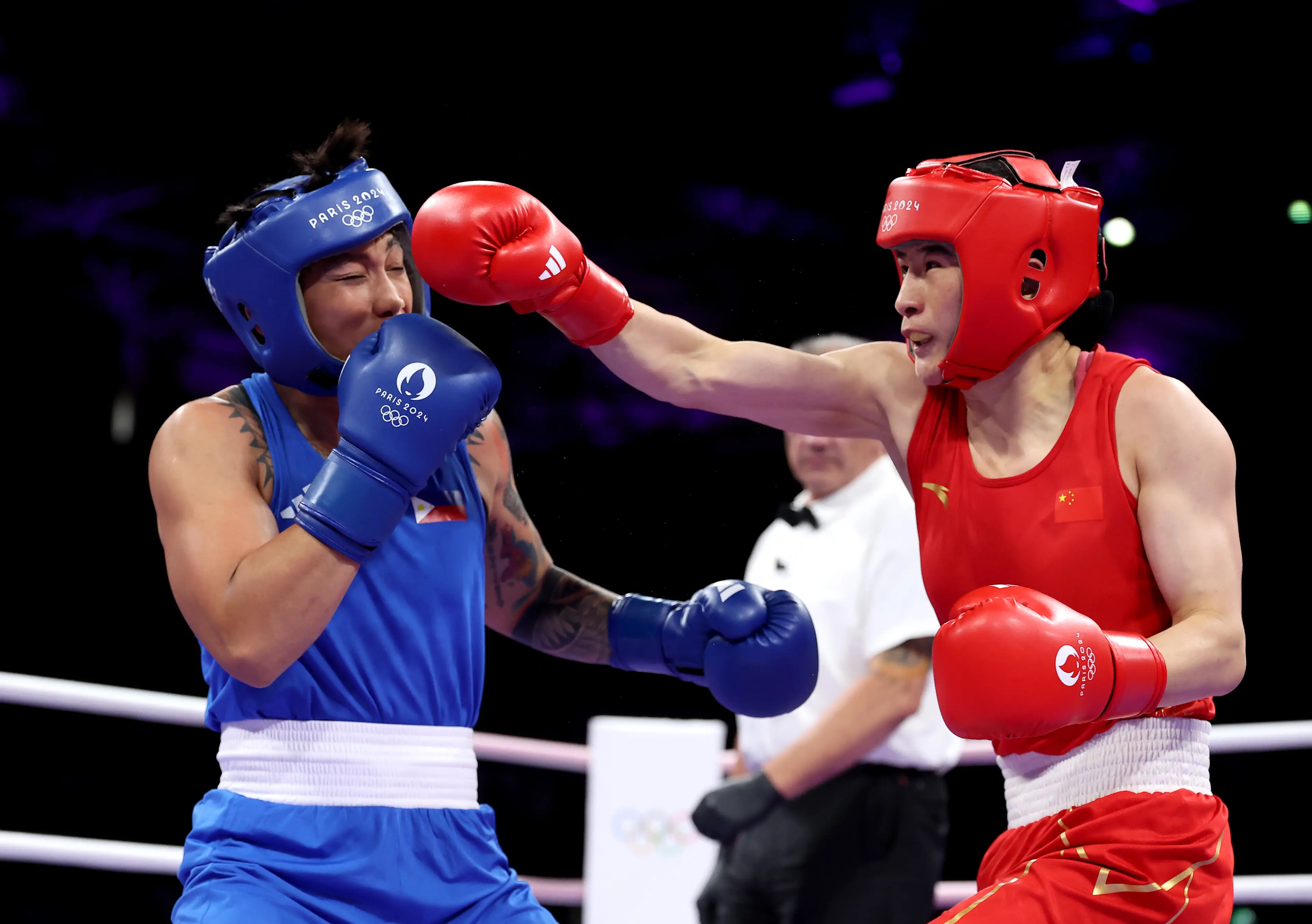 Bacyadan lost the bout to China's Li Qian. (Richard Pelham/Getty Images)