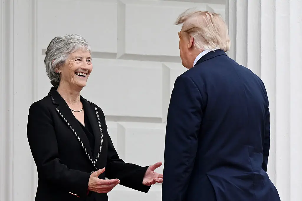 Donald Trump met with President Catherine Connolly in Ireland (Photo by Charles McQuillan/Getty Images)