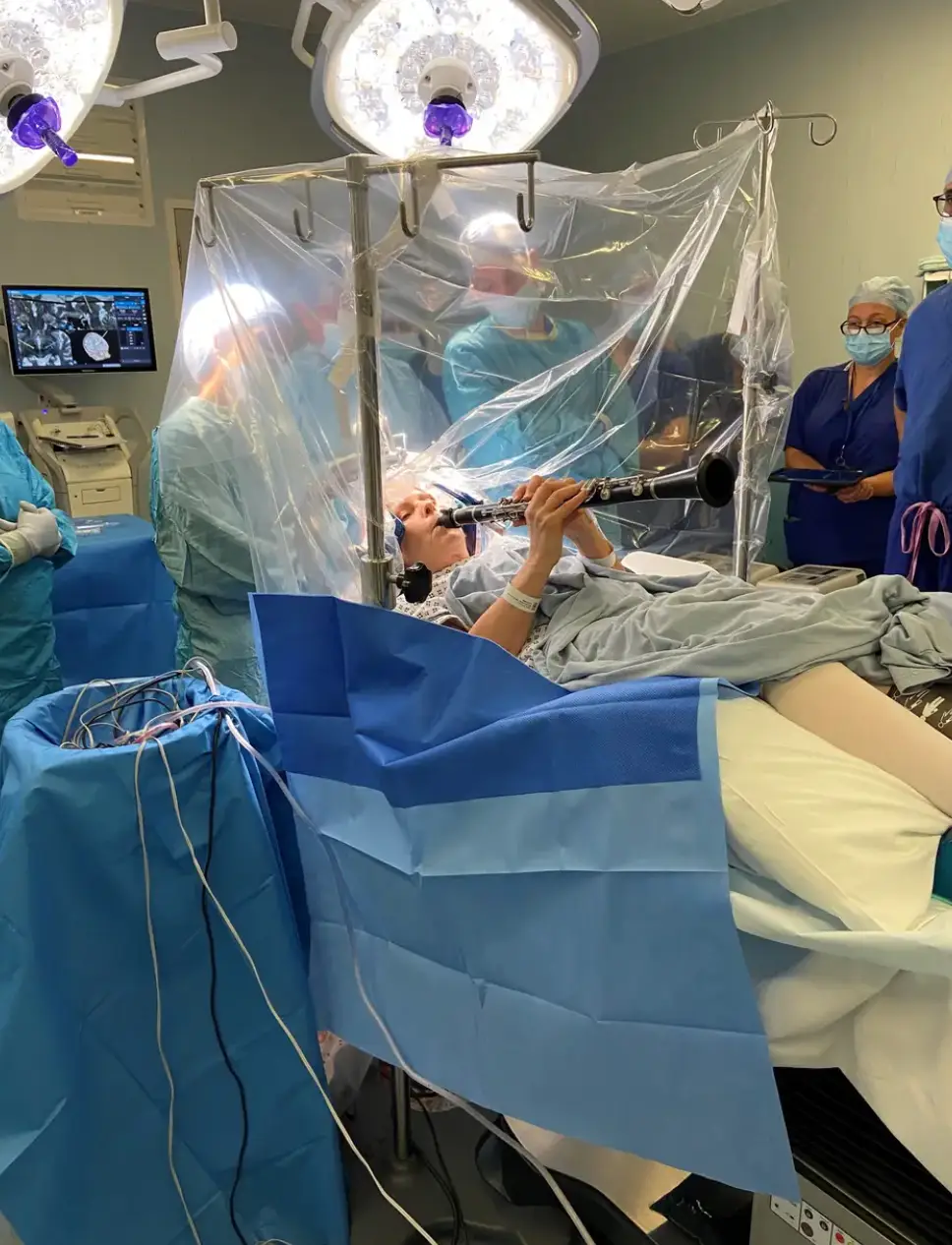 Denise had a procedure known as deep brain stimulation (Karen Welsh/King’s College Hospital)