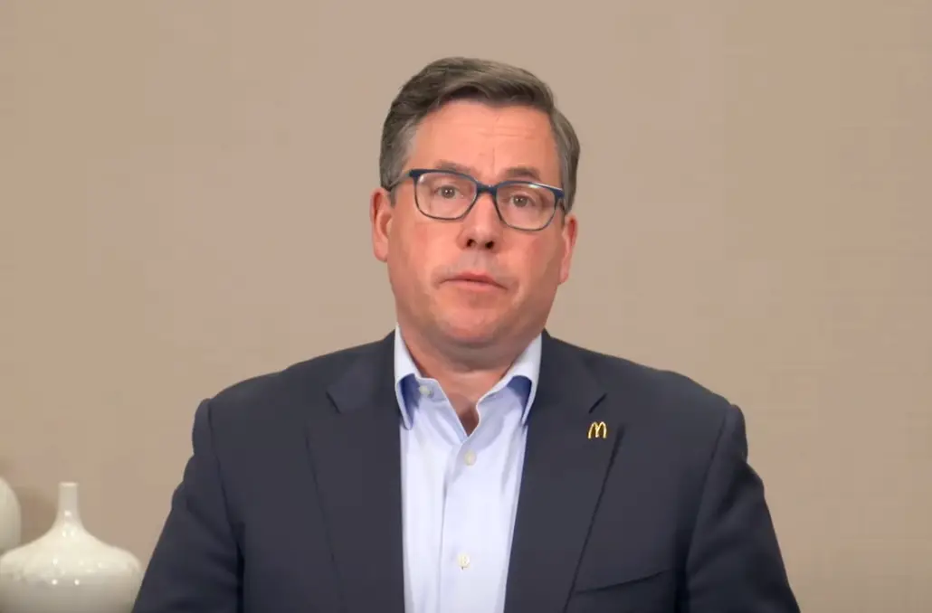 McDonald's USA president Joe Erlinger has addressed the outbreak (YouTube/ McDonald's Corporation) 