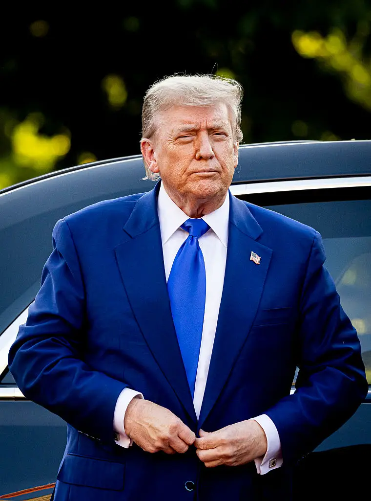 Donald Trump arrived at the summit in the Netherlands on Tuesday (June 24) (Patrick van Katwijk/Getty Images)