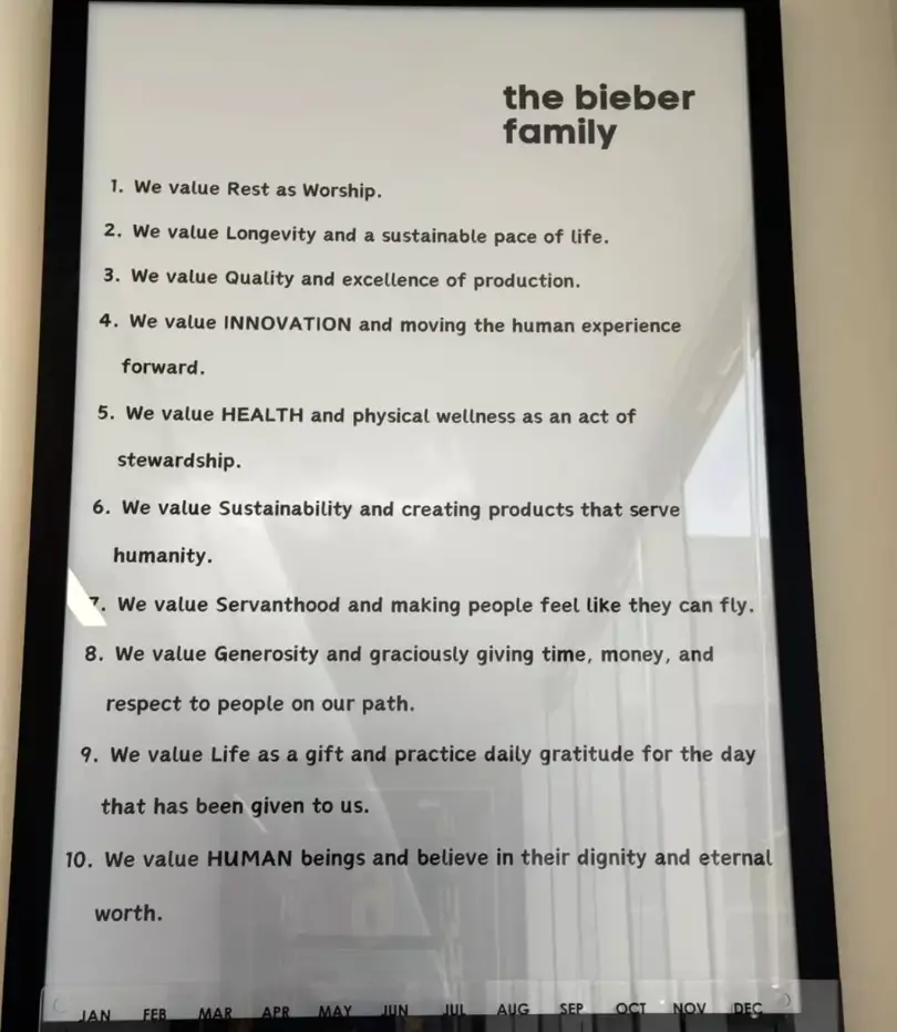 The list of 'rules' (Instagram/@lilbieber)